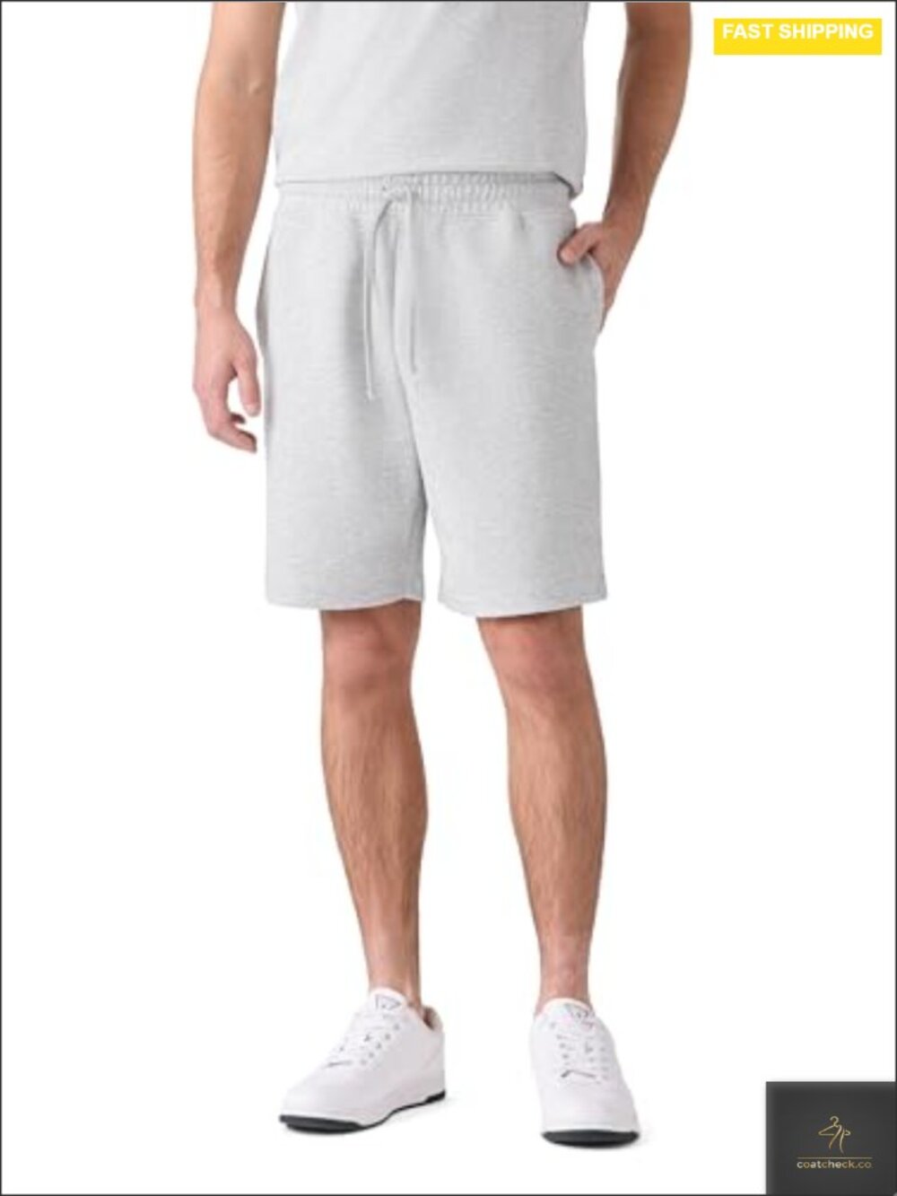 Men's Cotton Blend Jogger Shorts with Drawstring